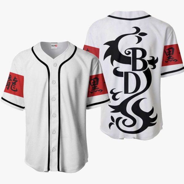 Anime Black Dragon Baseball Jersey For Men and Women Jezsport.com