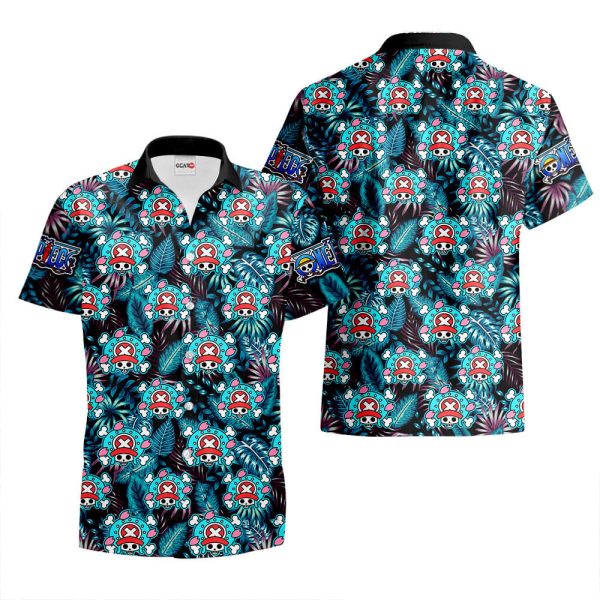 Anime One Piece Tony Tony Chopper Symbol Hawaiian Shirt, Summer Shirt For Men and Women Jezsport.com