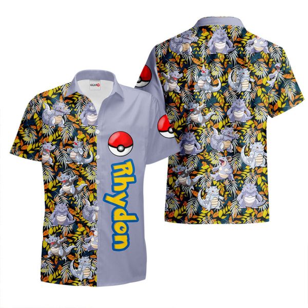 Pokemon Pattern Rhydon Hawaiian Shirt, Summer Shirt For Men and Women Jezsport.com