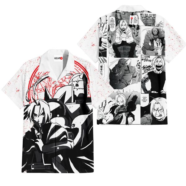 Alphonse Elric and Edward Elric Hawaiian Shirt, Summer Shirt For Men and Women Jezsport.com