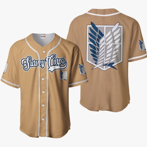 Anime Survey Corps Baseball Jersey For Men and Women Jezsport.com