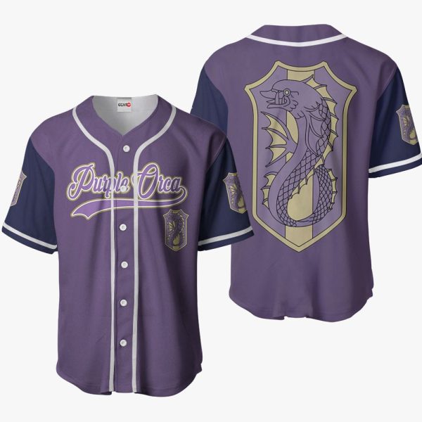 Anime Purple Orca Baseball Jersey For Men and Women Jezsport.com