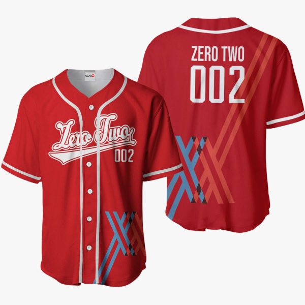 Anime Zero Two Baseball Jersey For Men and Women Jezsport.com