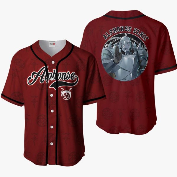 Anime Alphonse Elric Baseball Jersey For Men and Women Jezsport.com