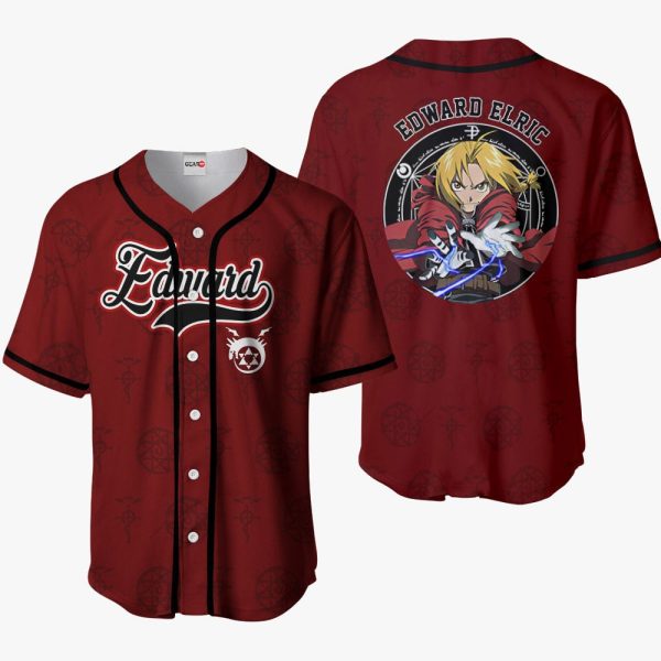 Anime Edward Elric Baseball Jersey For Men and Women Jezsport.com