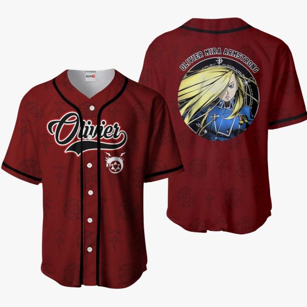 Anime Olivier Mira Armstrong Baseball Jersey For Men and Women Jezsport.com