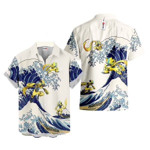 Pokemon Zeraora Kanagawa Great Wave Hawaiian Shirt, Summer Shirt For Men and Women Jezsport.com