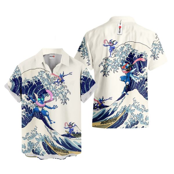 Pokemon Greninja Kanagawa Great Wave Hawaiian Shirt, Summer Shirt For Men and Women Jezsport.com