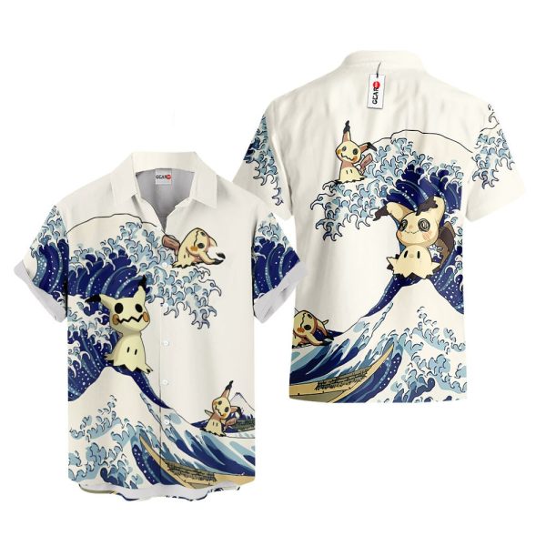 Pokemon Mimikyu Kanagawa Great Wave Hawaiian Shirt, Summer Shirt For Men and Women Jezsport.com