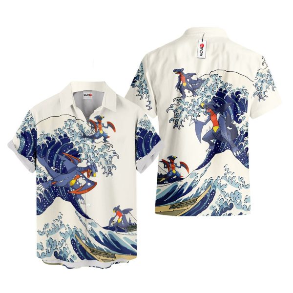 Pokemon Garchomp Kanagawa Great Wave Hawaiian Shirt, Summer Shirt For Men and Women Jezsport.com