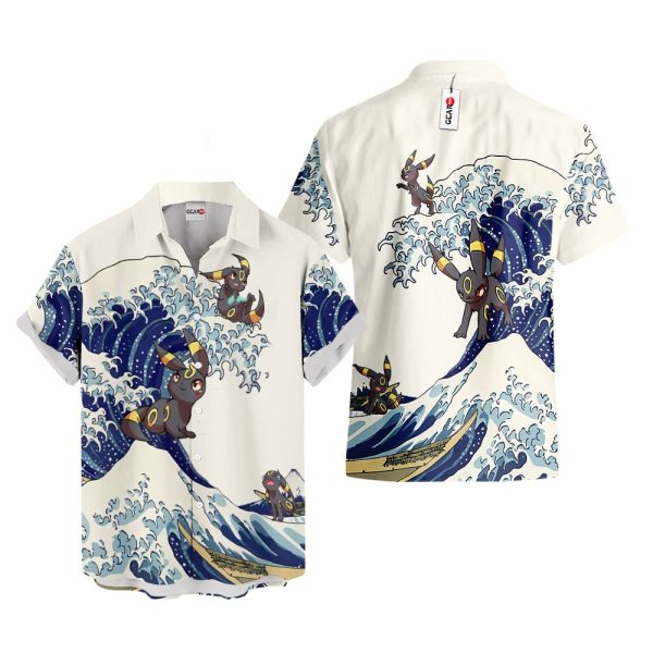 Pokemon Umbreon Kanagawa Great Wave Hawaiian Shirt, Summer Shirt For Men and Women Jezsport.com