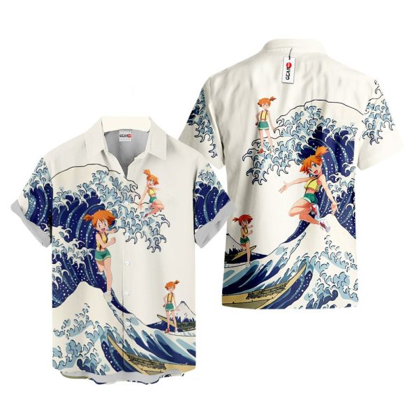 Pokemon Misty Kasumi Kanagawa Great Wave Hawaiian Shirt, Summer Shirt For Men and Women Jezsport.com