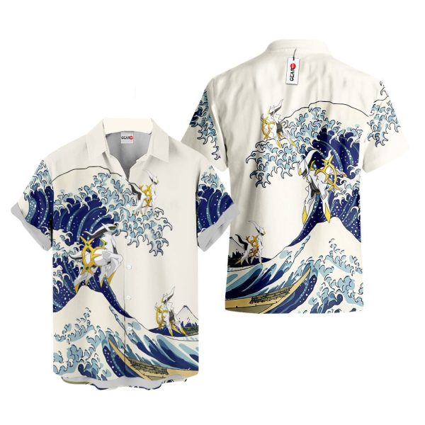 Pokemon Arceus Kanagawa Great Wave Hawaiian Shirt, Summer Shirt For Men and Women Jezsport.com