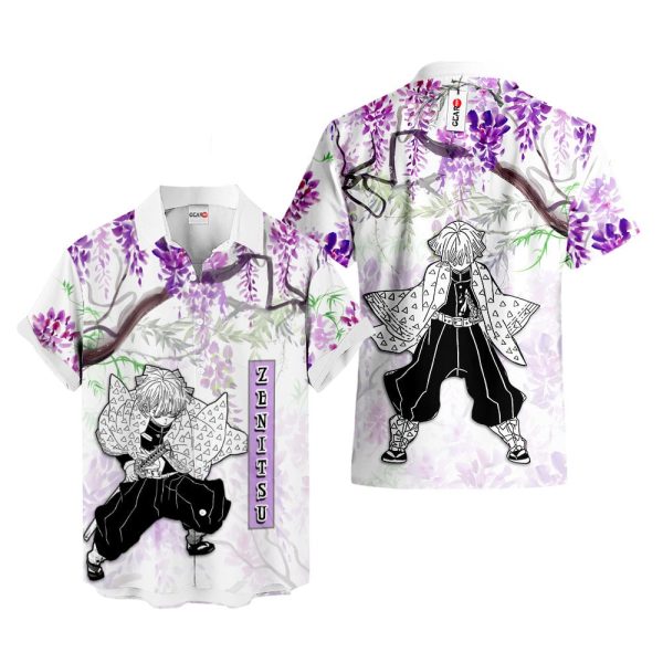 Anime Zenitsu Hawaiian Shirt, Summer Shirt For Men and Women Jezsport.com