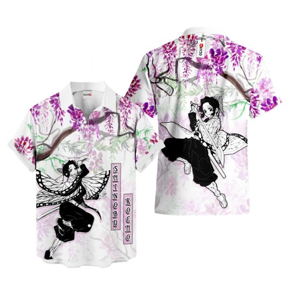 Anime Shinobu Kocho Hawaiian Shirt, Summer Shirt For Men and Women Jezsport.com