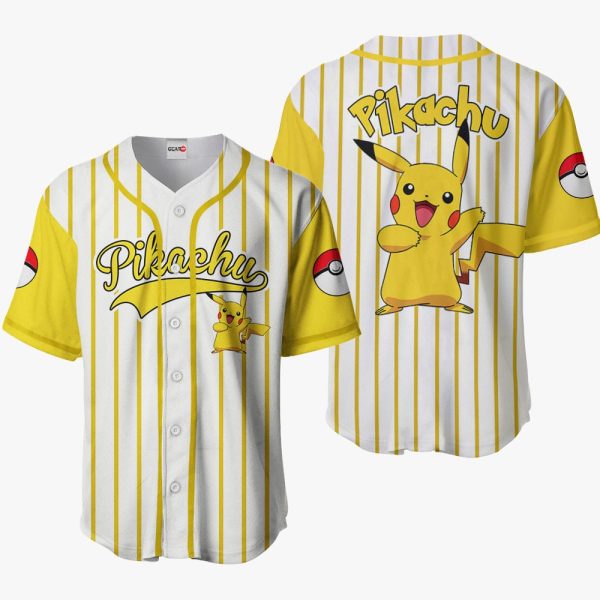 Pokemon Anime Pikachu Baseball Jersey For Men and Women Jezsport.com