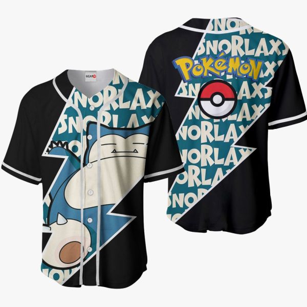 Anime Pokemon Snorlax Baseball Jersey For Men and Women Jezsport.com