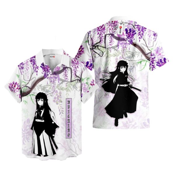 Anime Muichiro Hawaiian Shirt, Summer Shirt For Men and Women Jezsport.com