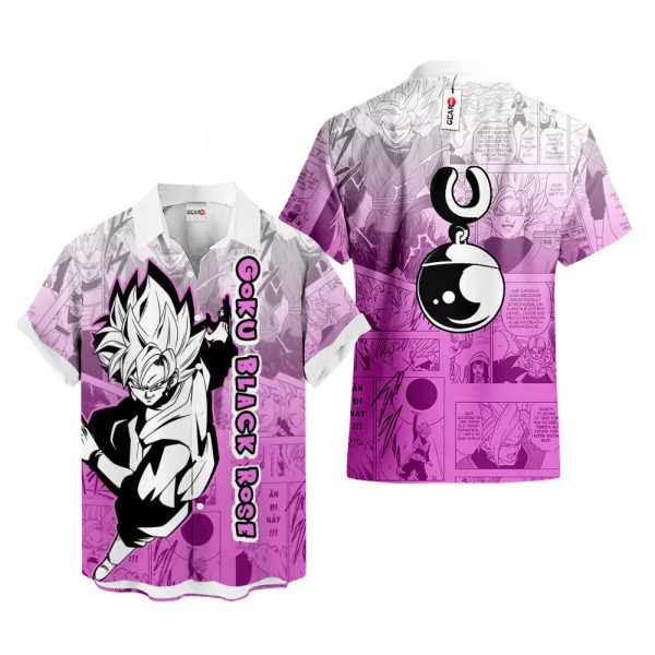 Dragonball Goku Black Rose Hawaiian Shirt, Summer Shirt For Men and Women Jezsport.com