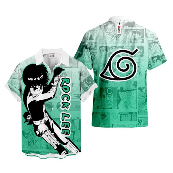 Anime Rock Lee Hawaiian Shirt, Summer Shirt For Men and Women Jezsport.com