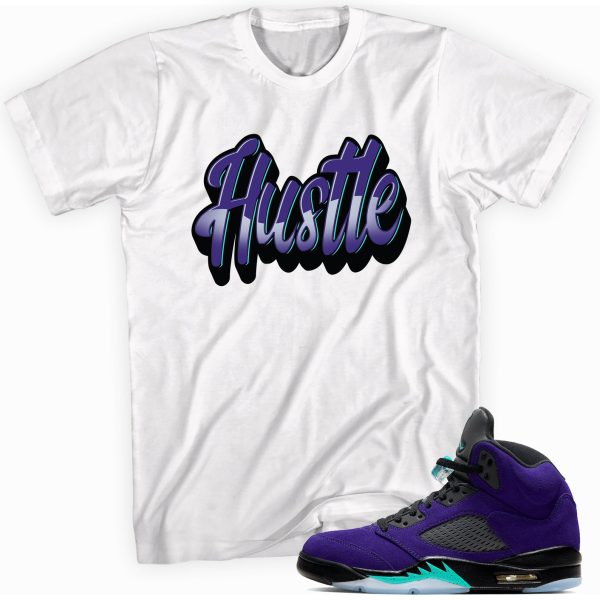 Hustle Sneaker Shirt Made To Match Jordan 5 Retro Alternate Grape Jezsport.com