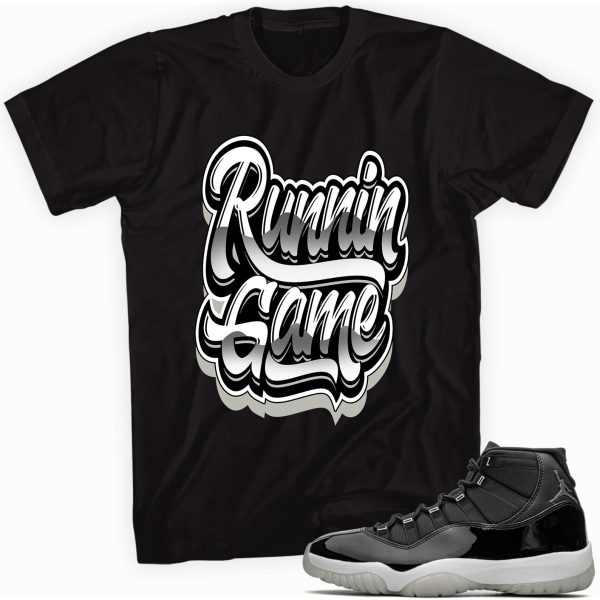 Runnin Game Sneaker Shirt Made To Match Jordan 11 Retro Jubilee Jezsport.com