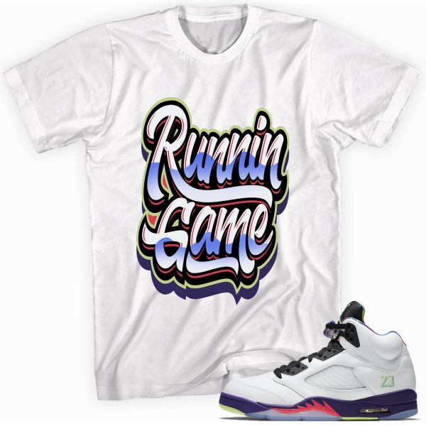 Runnin Game Sneaker Shirt Made To Match Jordan 5 Retro Jezsport.com