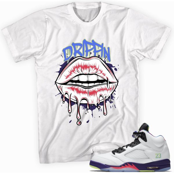 Drip Lips Sneaker Shirt Made To Match Jordan 5 Retro Jezsport.com