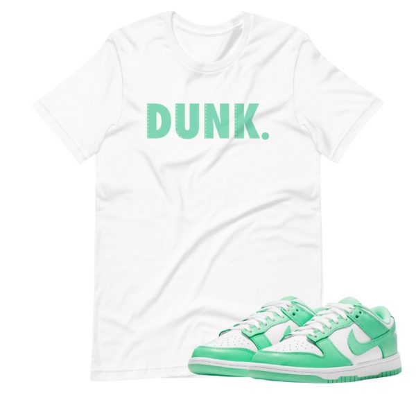 Dunk Low Green Glow Shoe Release Matching T-shirt Green Letters Jezsport.com