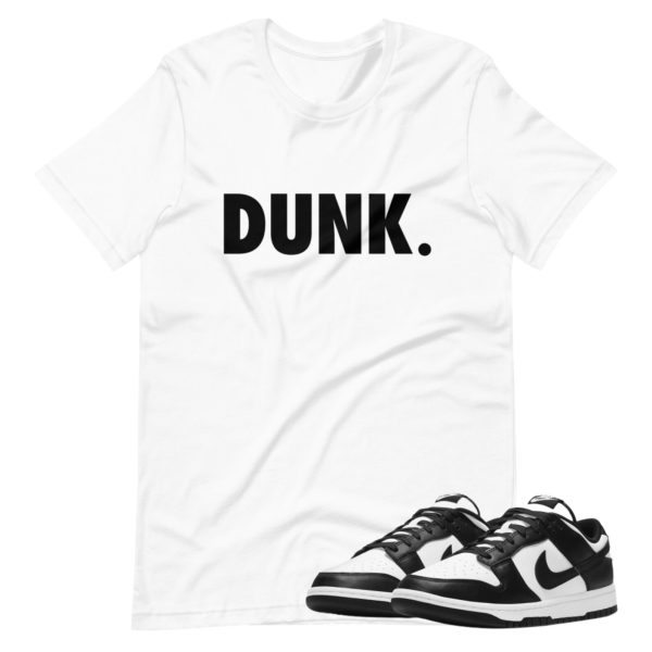 Dunk High/Low Panda Shoe Release Matching T-shirt Black Letters Jezsport.com