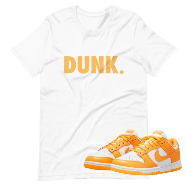 Dunk Low Laser Orange Shoe Release Matching T-shirt Orange Letters Jezsport.com