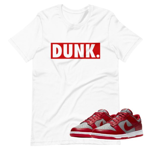 Dunk Low UNLV Shoe Release Matching T-shirt Red Bogo Jezsport.com