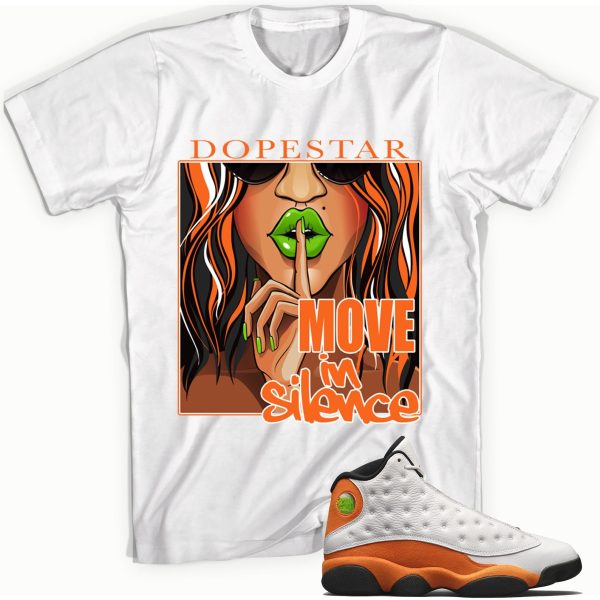 Move in Silence Sneaker Shirt Made To Match Jordan 13 Retro Starfish Jezsport.com