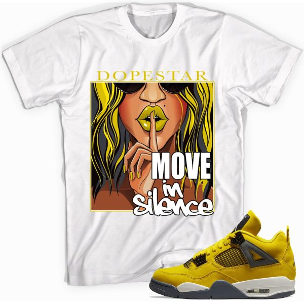 Move in Silence Sneaker Shirt Made To Match Jordan 4 Retro Lightning Jezsport.com