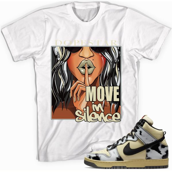 Move in Silence Sneaker Shirt Made to Match Dunks Black Acid Wash Jezsport.com