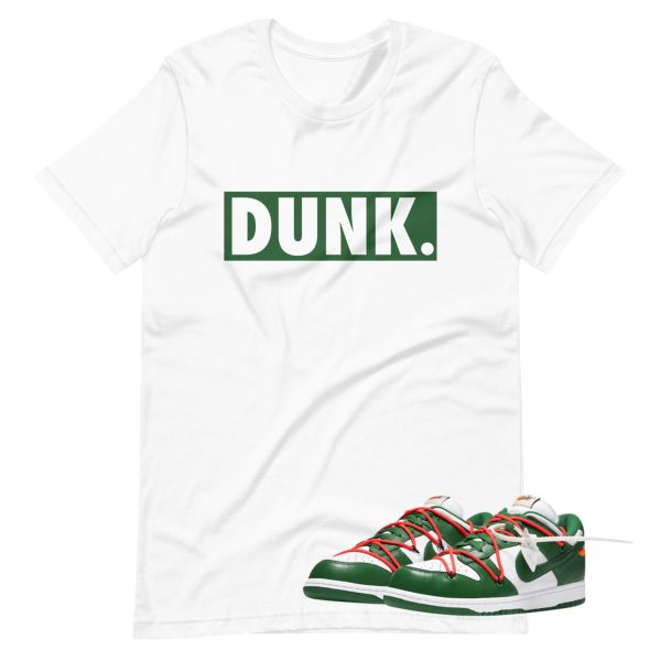 Dunk Low Off-White Pine Green Shoe Release Matching T-shirt Green Bogo Jezsport.com