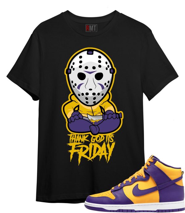 Friday T Shirt for Dunk High Purple Yellow Court Gold Home Team Away 95 Lebron Jezsport.com