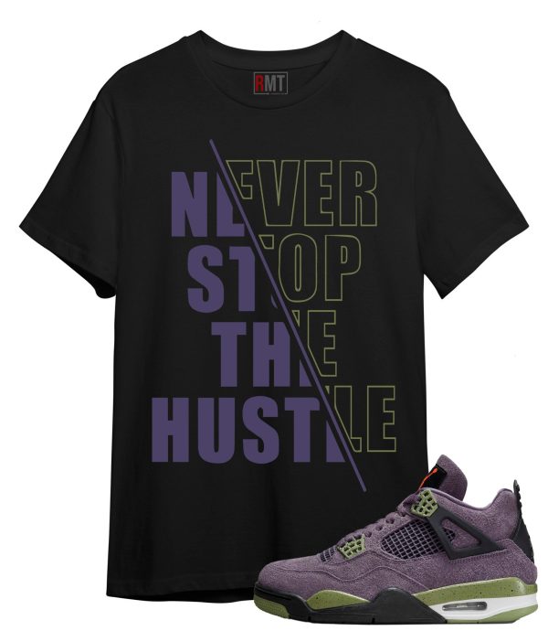 Shirt For Jordan 4 Canyon Purple Hustle Tee Matching 4s Canyon Purple Jezsport.com