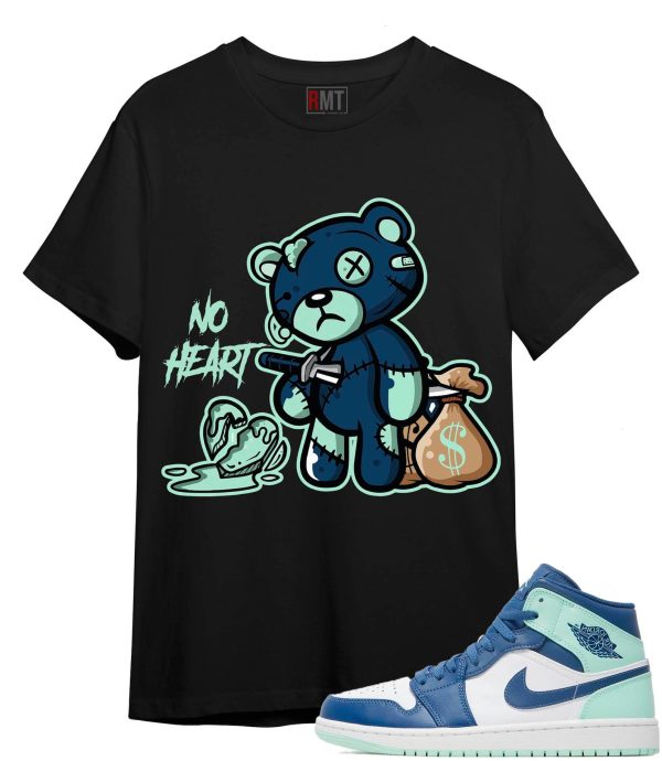 Jordan 1 Mid Mystic Navy Mint Foam Shirt | No Heart Match Mint Foam Jezsport.com