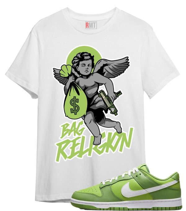 Shirt for Dunk Low Chlorophyll Green Kermit Bag Religion Tee Matching Dunk low Vivid Green Jezsport.com