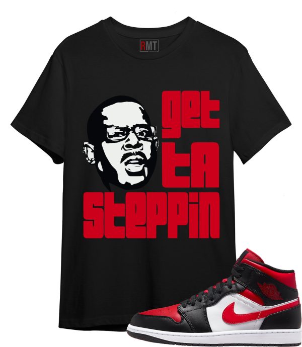 Shirt for Jordan 1 Mid Bred Toe White Black Red , Martin Tee to match Retro 1 Bred Toe Jezsport.com