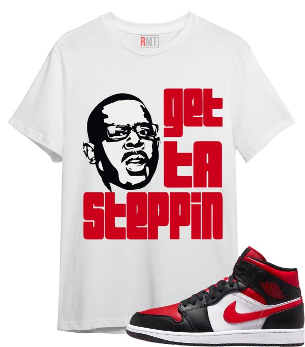 Shirt for Jordan 1 Mid Bred Toe White Black Red , Martin Tee to match Retro 1 Bred Toe Jezsport.com