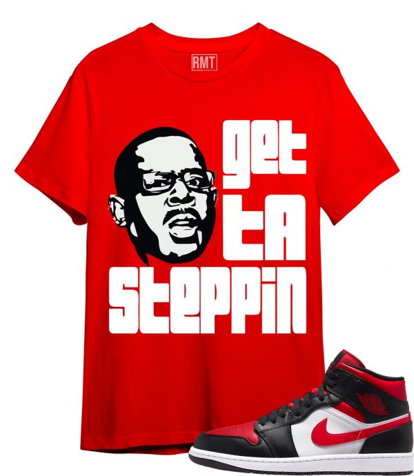 Shirt for Jordan 1 Mid Bred Toe White Black Red , Martin Tee to match Retro 1 Bred Toe Jezsport.com