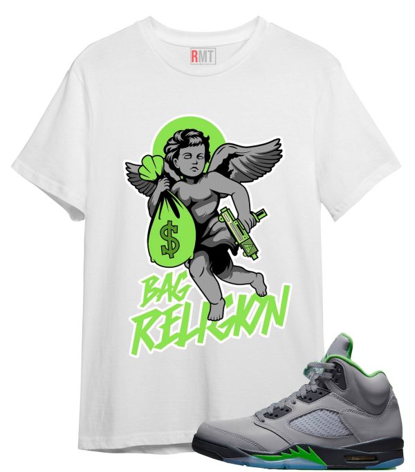 Air Jordan 5 Green Bean Shirt | Bag Religion Matching Retro 5 Green Bean Jezsport.com