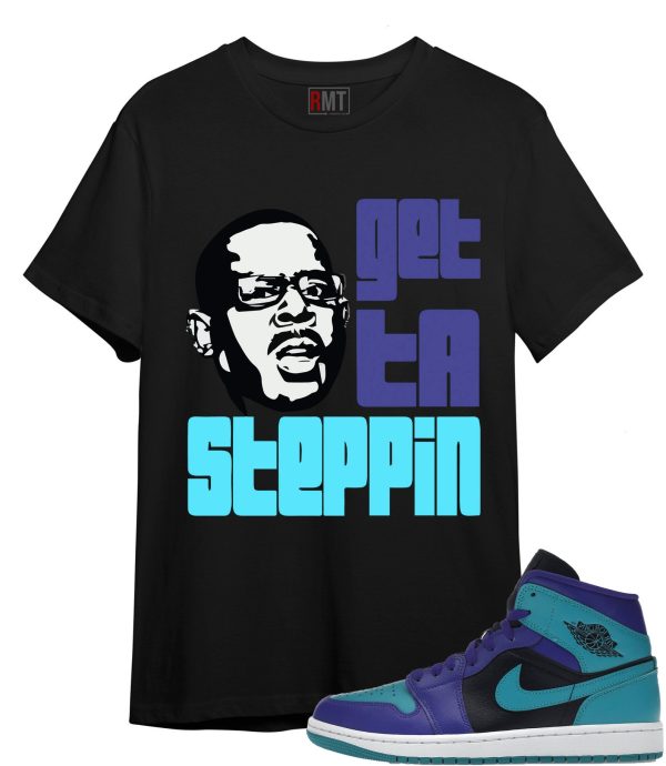 Jordan 1 Mid Black Grape Shirt , Martin Tee Matching Jordan 1 Mid Black Grape Dark Concord Emerald Jezsport.com