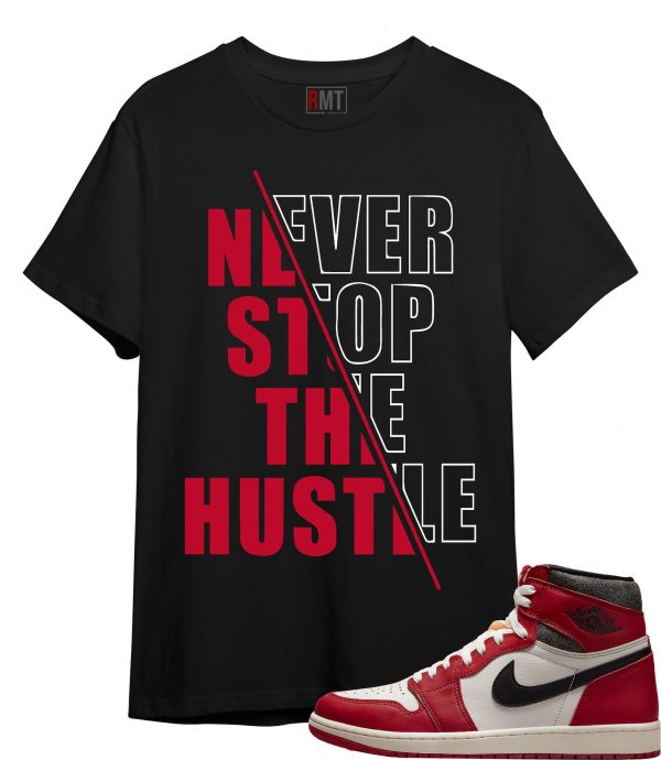 Jordan 1 Lost and Found Shirts Hustle Tee to match Chicago 1s Lost and Found Jezsport.com