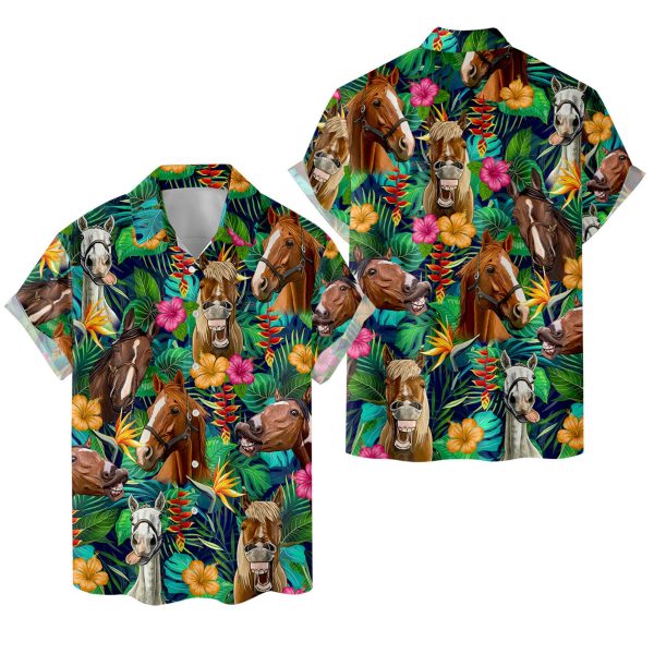 Tropical Horse Hawaiian Shirt, Summer Shirt For Men and Women Jezsport.com