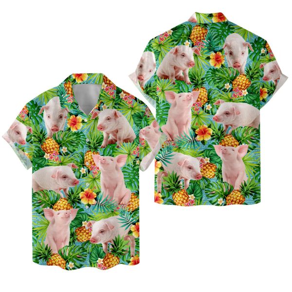 Tropical Pig Hawaiian Shirt, Summer For Men and Women Jezsport.com