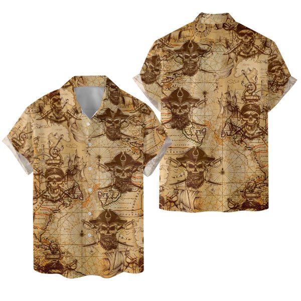 Pirate Skull Hawaiian Shirt, Summer For Men and Women Jezsport.com