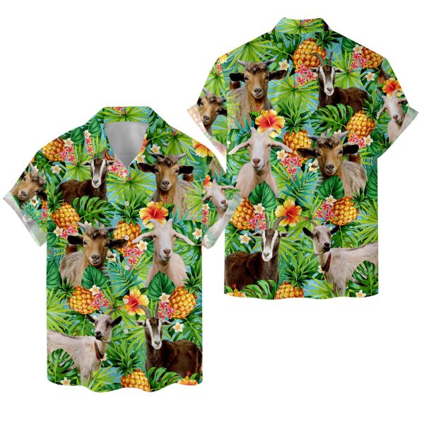 Tropical Goat Hawaiian Shirt, Summer Shirt For Men and Women Jezsport.com